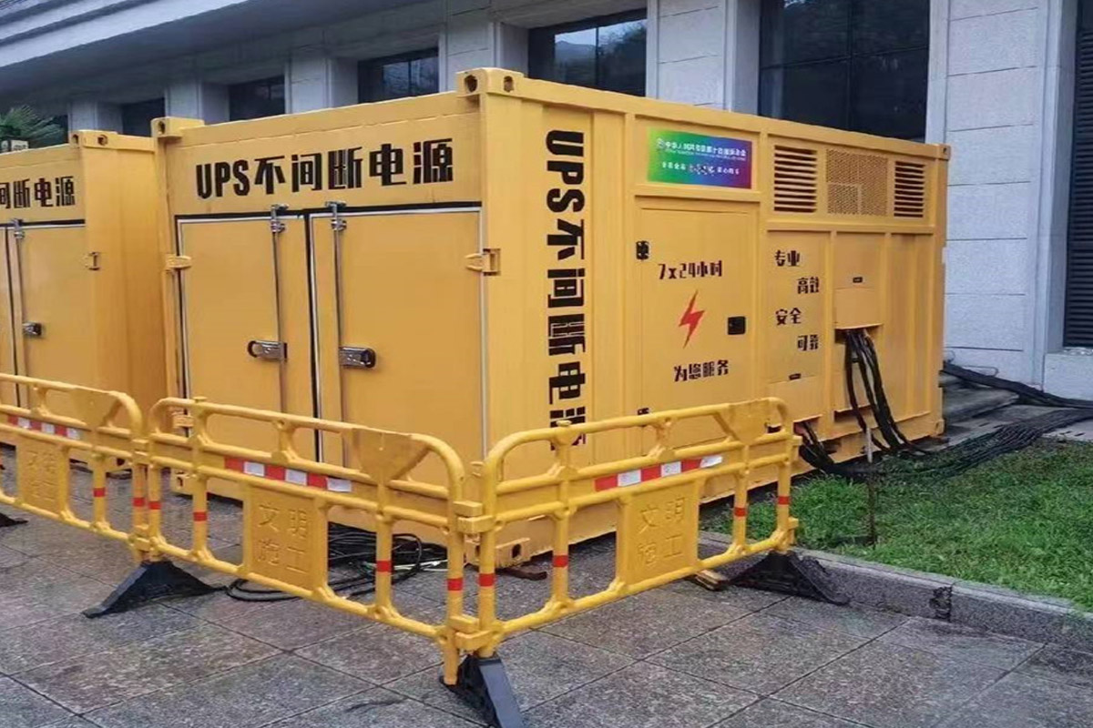 昌化镇发电机租赁施工现场